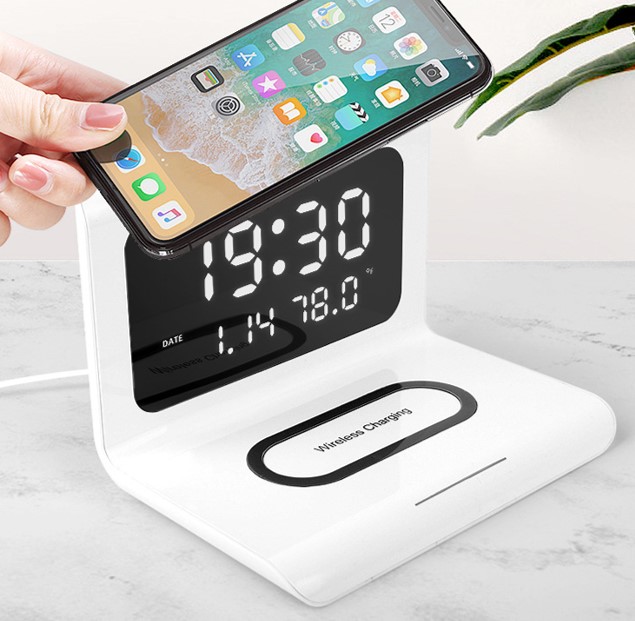 Multi functional Wireless Charger Clock